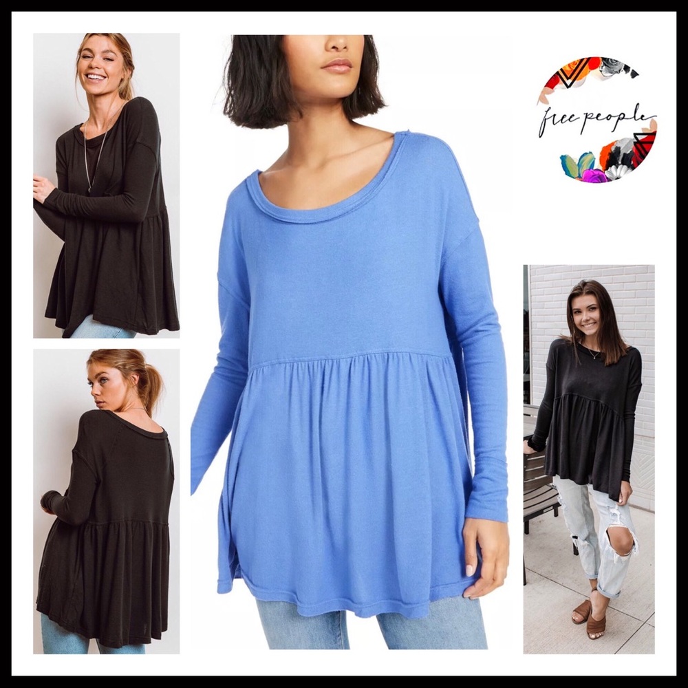 FREE PEOPLE BOHO FLOWY TUNIC TOP TEE A2C - Picture 4 of 16
